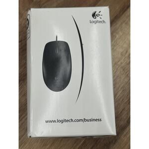 Logitech B100 Mouse USB Wired Optical Ambidextrous Black PC Laptop Desktop New